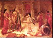 Raja Ravi Varma Mohini and Rugmangada to kill his own son Raja Ravi Varma oil painting reproduction